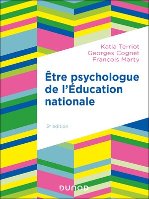 cover image of Etre psychologue de l'Education nationale